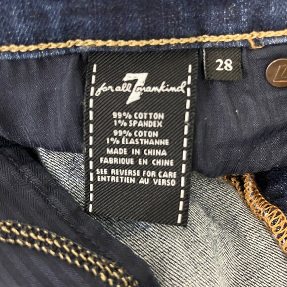 7 for all Mankind Women's B(AIR) Dark Wash Ankle Skinny Jeans Size 28 - Picture 11 of 11